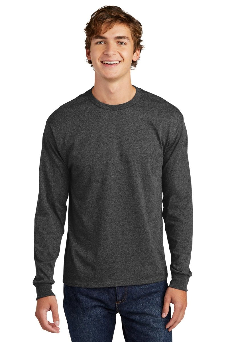 HanesÂ® Essential-T 100% Cotton Long Sleeve T-Shirt 5286 - uslegacypromotions