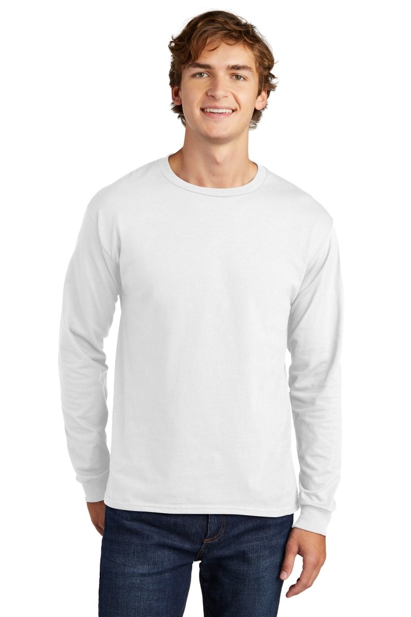 HanesÂ® Essential-T 100% Cotton Long Sleeve T-Shirt 5286 - uslegacypromotions