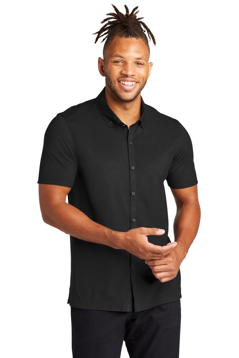 Mercer+Mettleâ„¢ Stretch Pique Full-Button Polo MM1006 - uslegacypromotions
