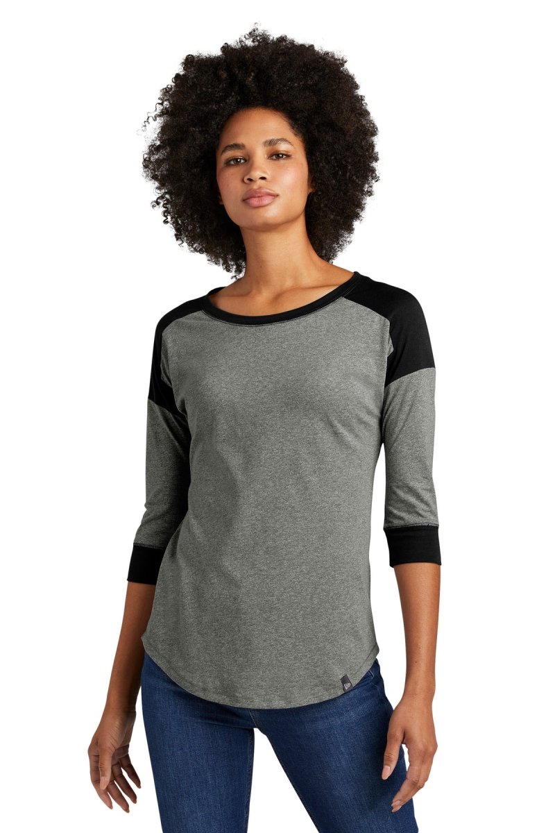 New Era Â® Ladies Heritage Blend 3/4-Sleeve Baseball Raglan Tee. LNEA104 - uslegacypromotions