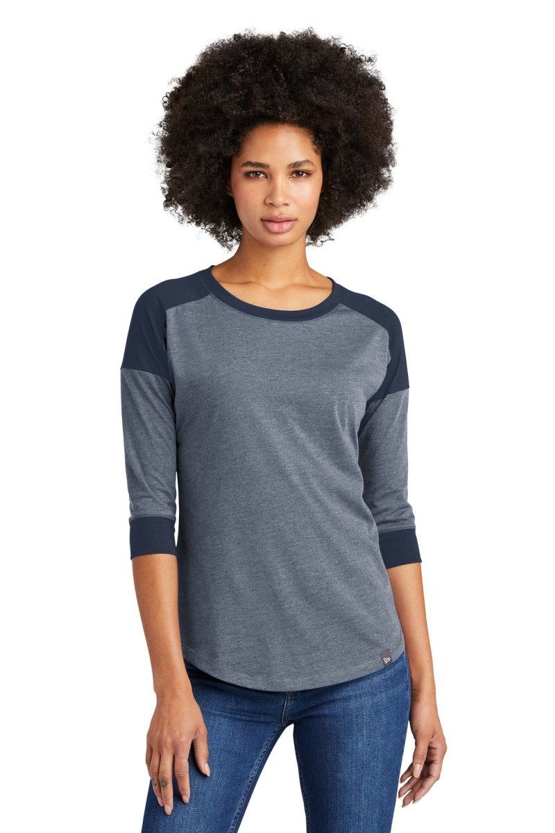 New Era Â® Ladies Heritage Blend 3/4-Sleeve Baseball Raglan Tee. LNEA104 - uslegacypromotions