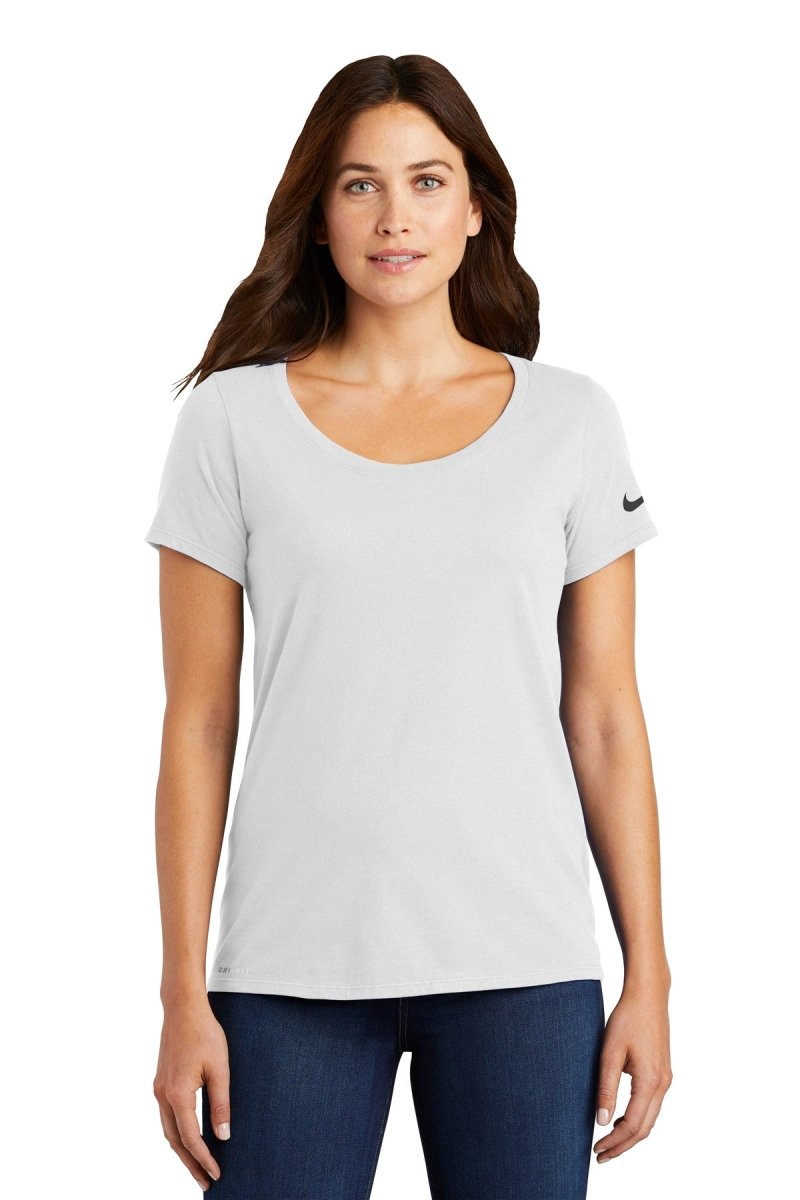 Nike Ladies Dri-FIT Cotton/Poly Scoop Neck Tee. NKBQ5234 - uslegacypromotions