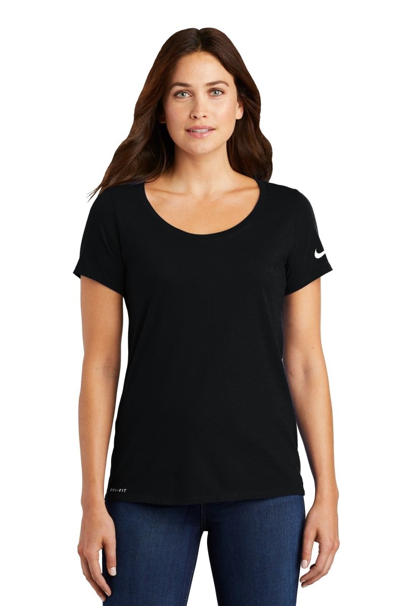 Nike Ladies Dri-FIT Cotton/Poly Scoop Neck Tee. NKBQ5234 - uslegacypromotions