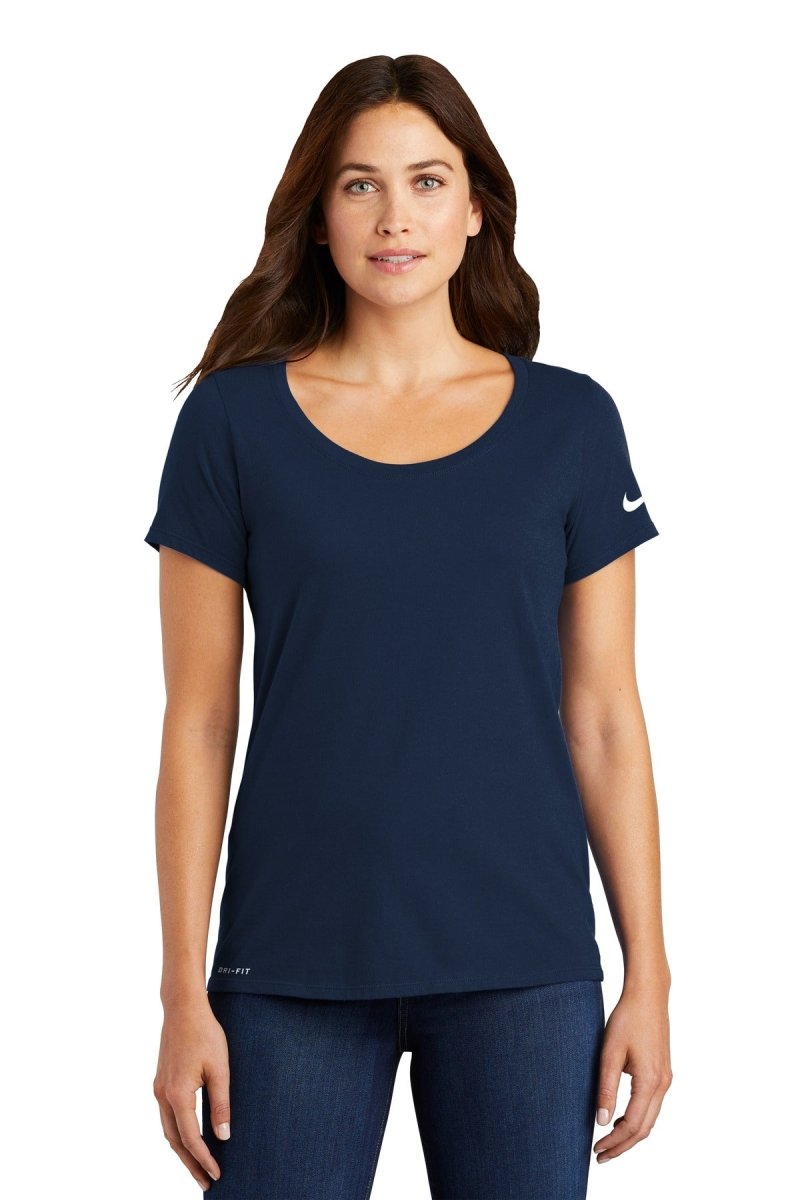 Nike Ladies Dri-FIT Cotton/Poly Scoop Neck Tee. NKBQ5234 - uslegacypromotions