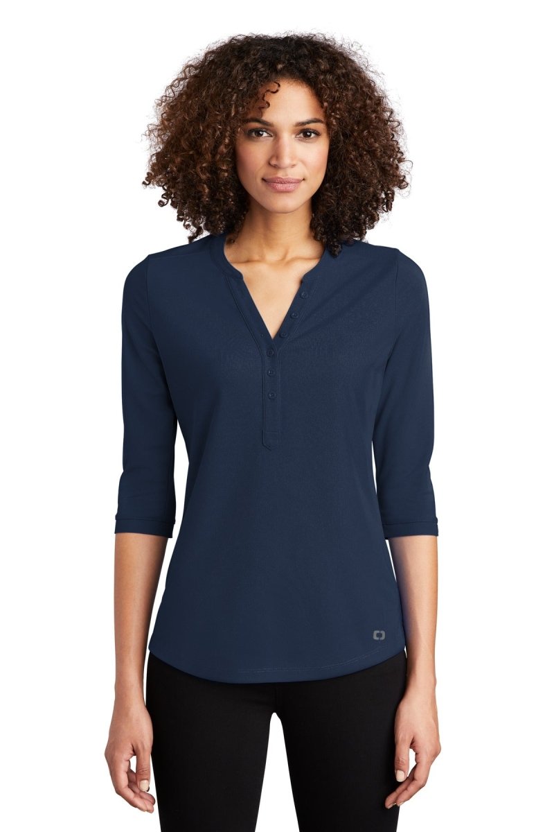 OGIO Â® Ladies Jewel Henley LOG104 - uslegacypromotions