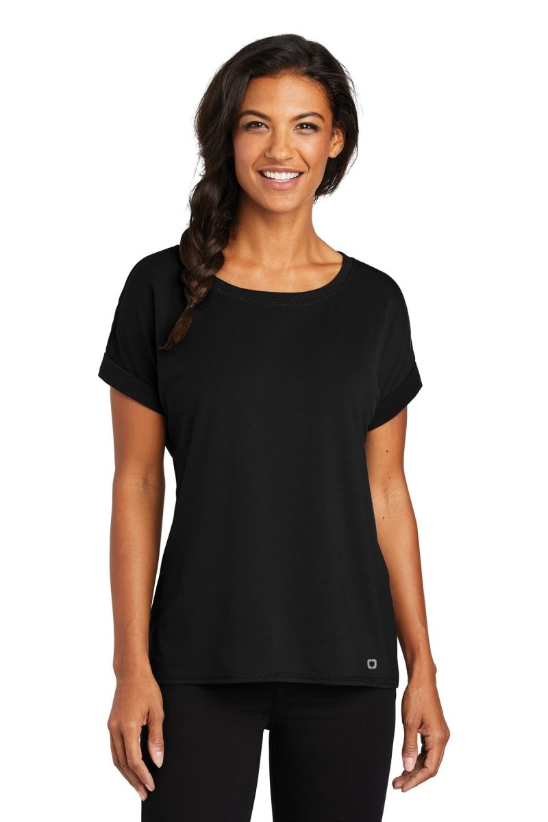 OGIO ® Ladies Luuma Cuffed Short Sleeve. LOG800 - uslegacypromotions