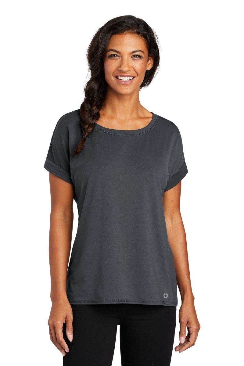 OGIO ® Ladies Luuma Cuffed Short Sleeve. LOG800 - uslegacypromotions