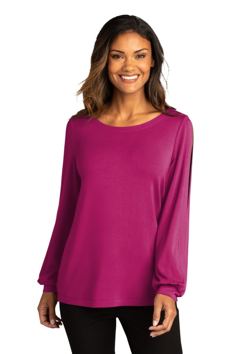 Port Authority Â® Ladies Luxe Knit Jewel Neck Top. LK5600 - uslegacypromotions