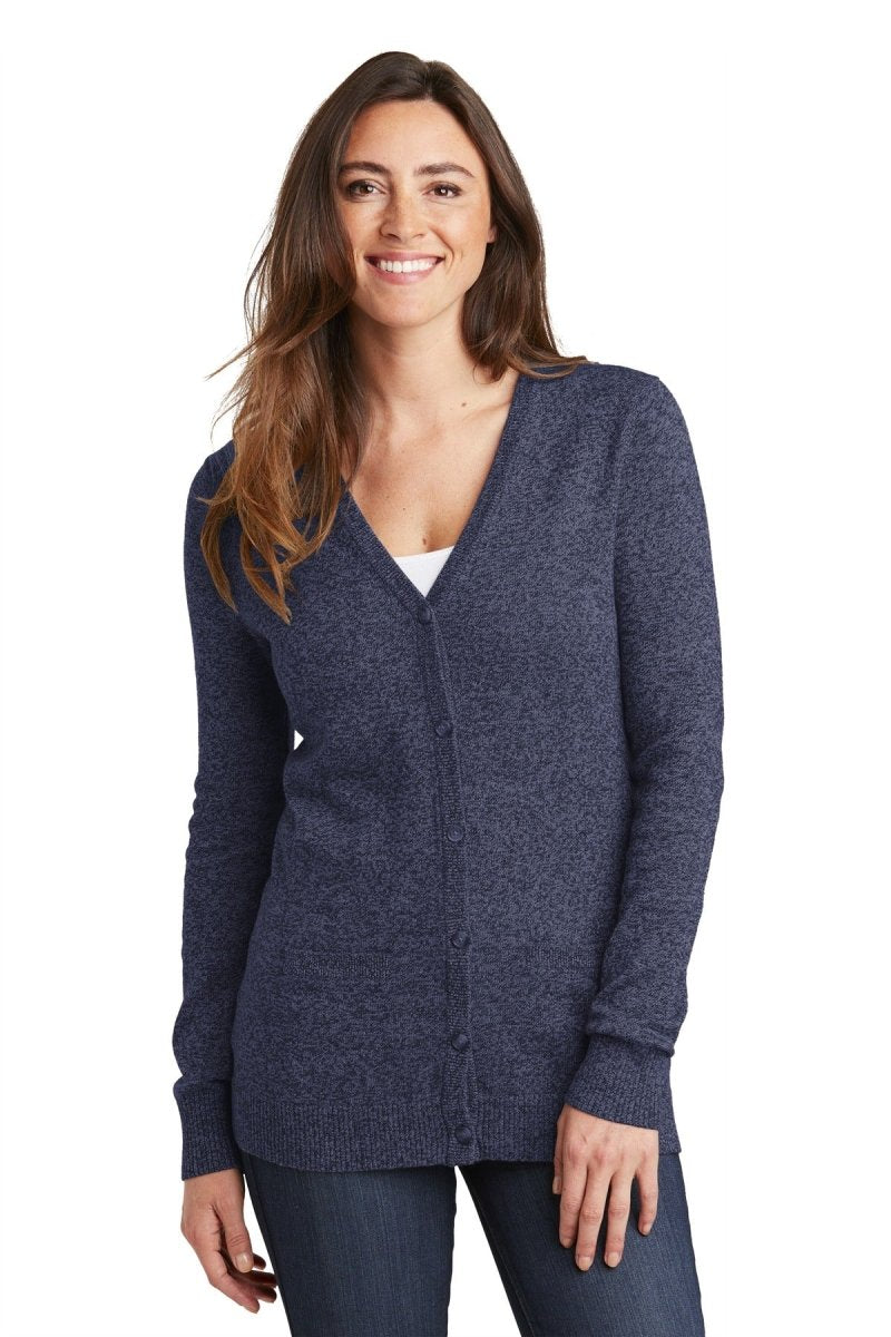 Port Authority Â® Ladies Marled Cardigan Sweater. LSW415 - uslegacypromotions