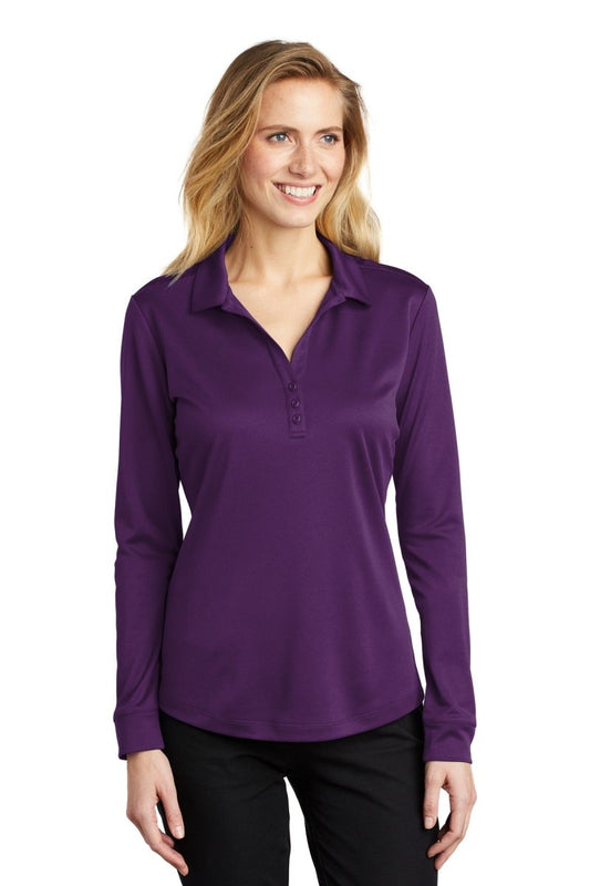 Port Authority Â® Ladies Silk Touch â„¢ Performance Long Sleeve Polo. L540LS - uslegacypromotions