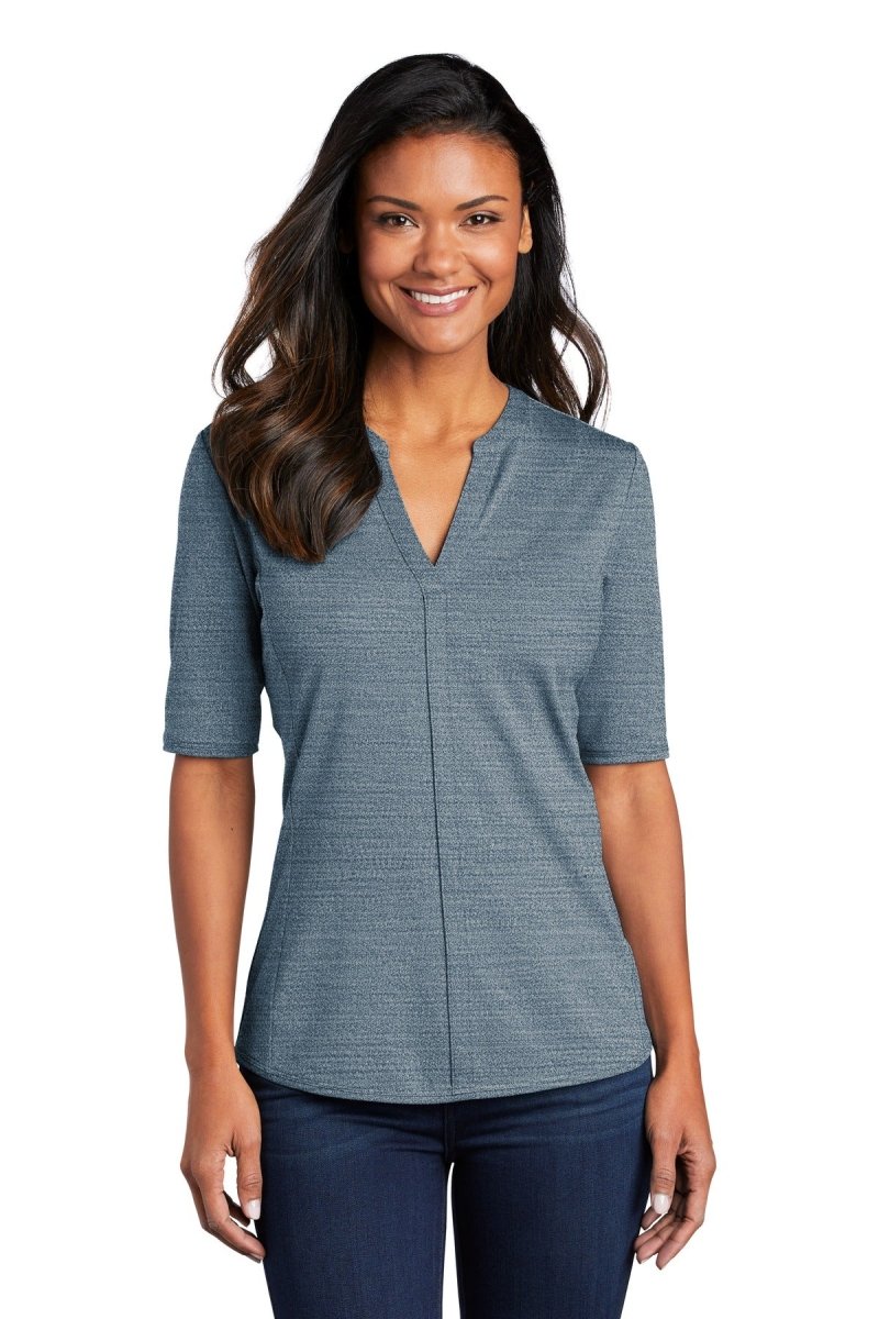 Port Authority Â® Ladies Stretch Heather Open Neck Top LK583 - uslegacypromotions