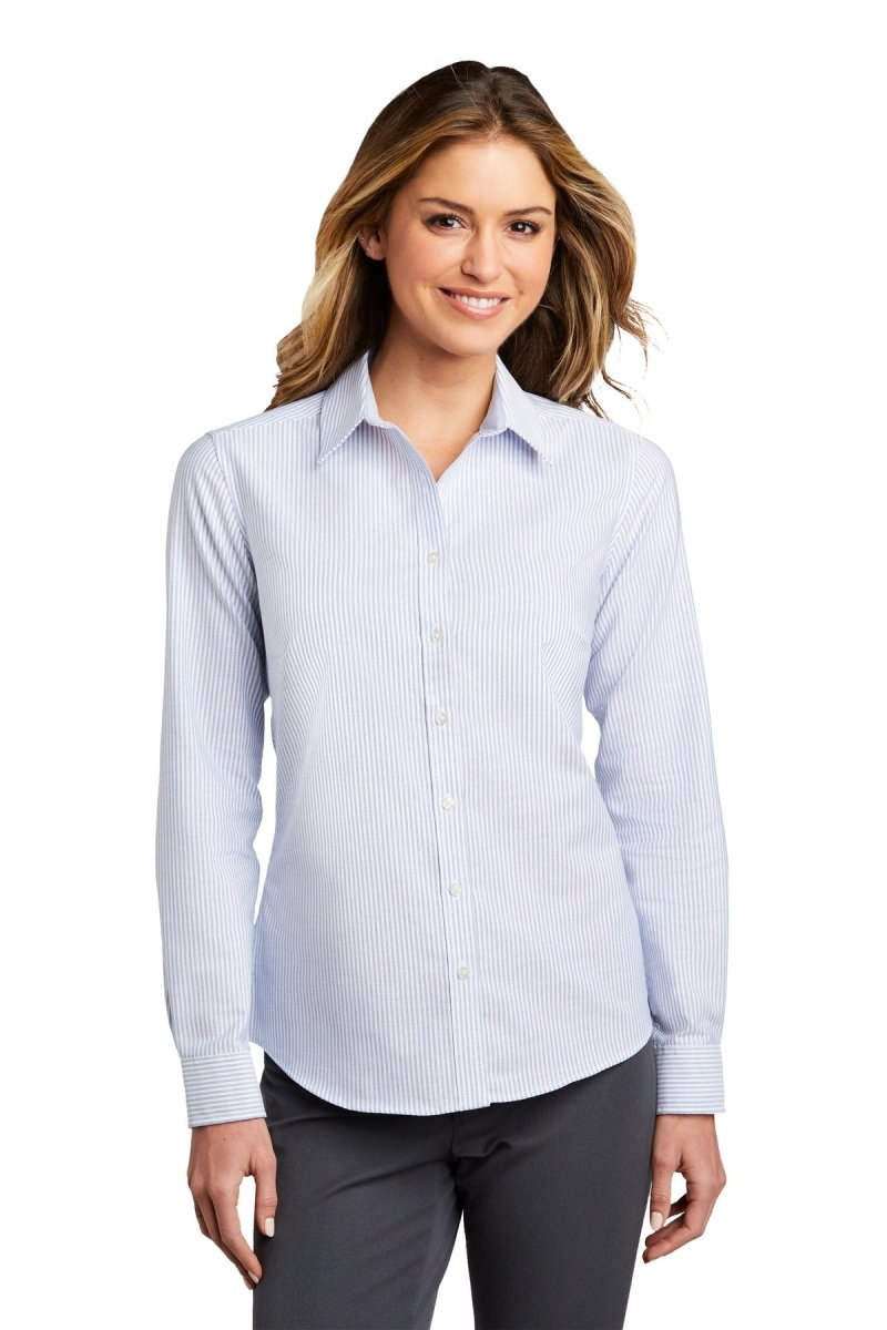 Port Authority Â® Ladies SuperPro â„¢ Oxford Stripe Shirt. LW657 - uslegacypromotions