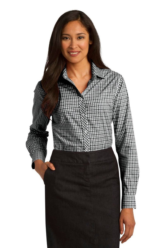 Port Authority® Ladies Long Sleeve Gingham Easy Care Shirt. L654 - uslegacypromotions