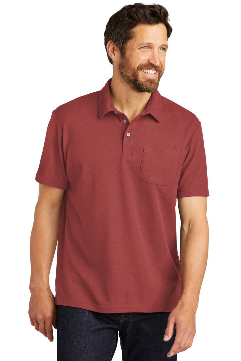 Port AuthorityÂ® C-FREEÂ® Cotton Blend Pique Pocket Polo K868 - uslegacypromotions