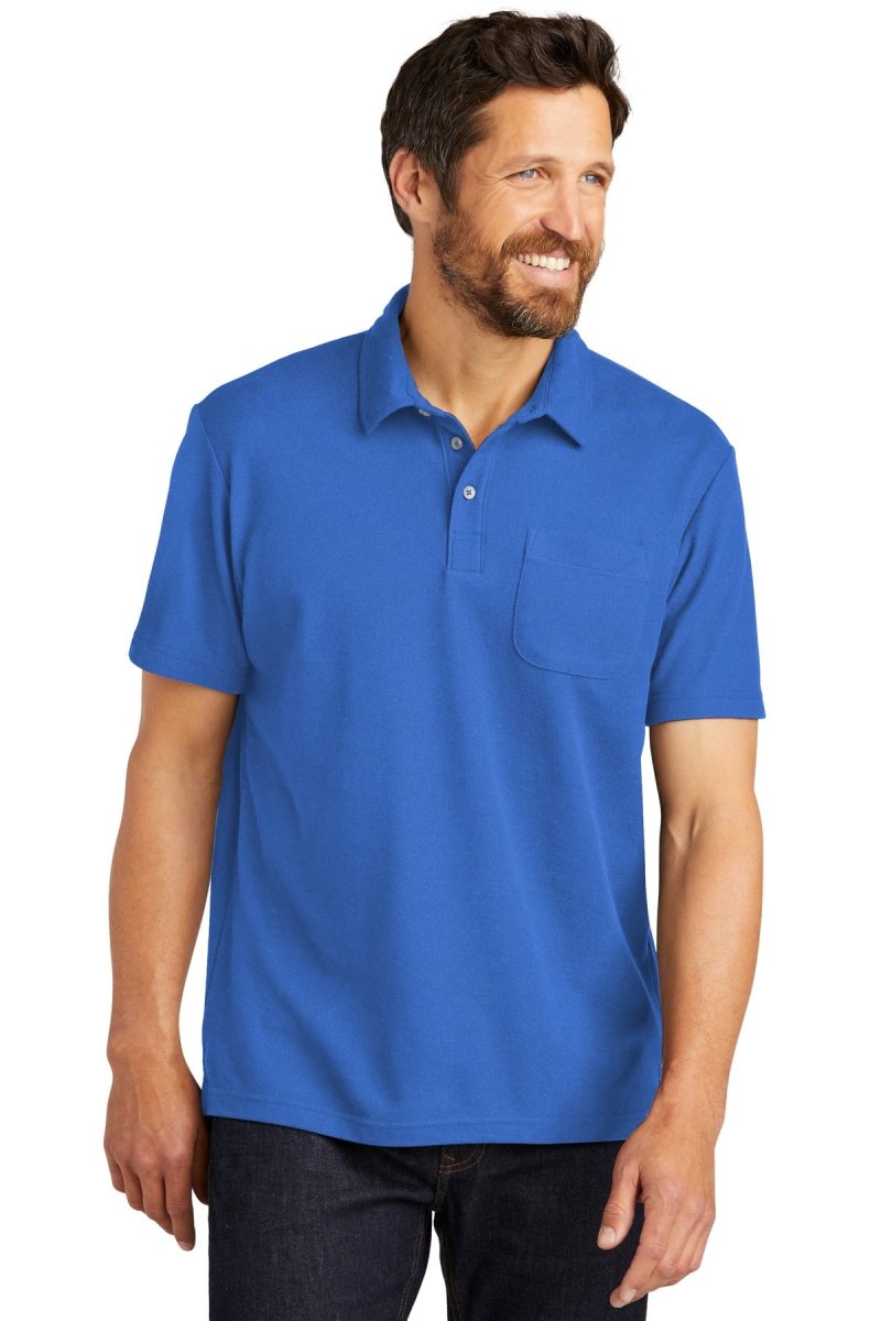 Port AuthorityÂ® C-FREEÂ® Cotton Blend Pique Pocket Polo K868 - uslegacypromotions