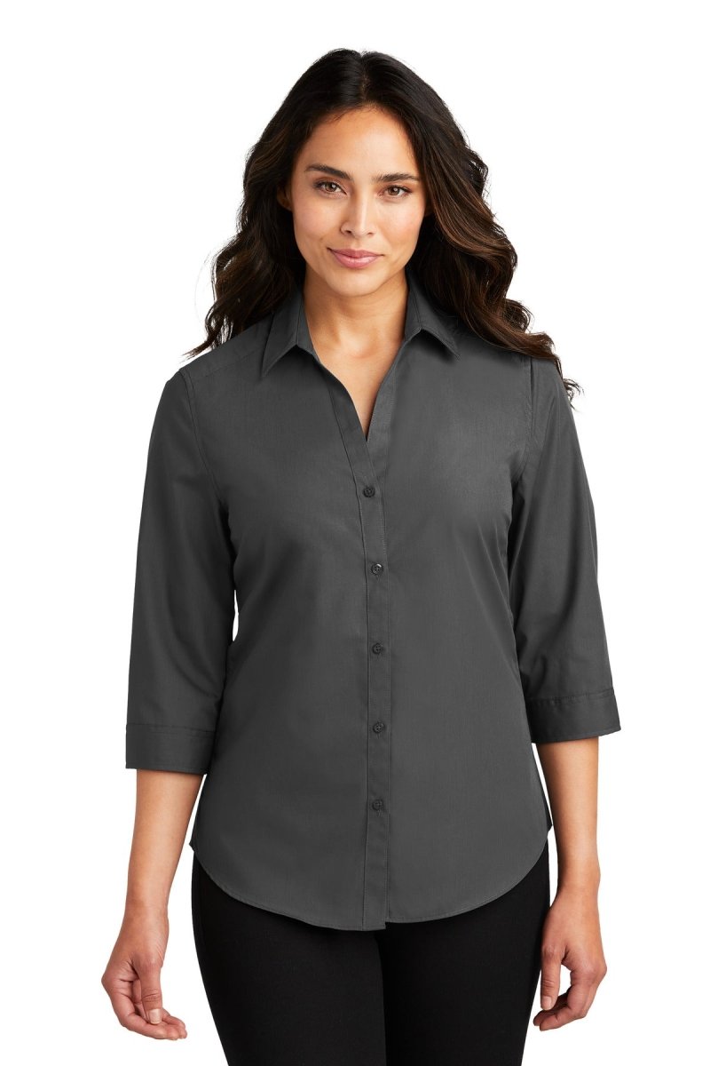 Port AuthorityÂ® Ladies 3/4-Sleeve Carefree Poplin Shirt. LW102 - uslegacypromotions