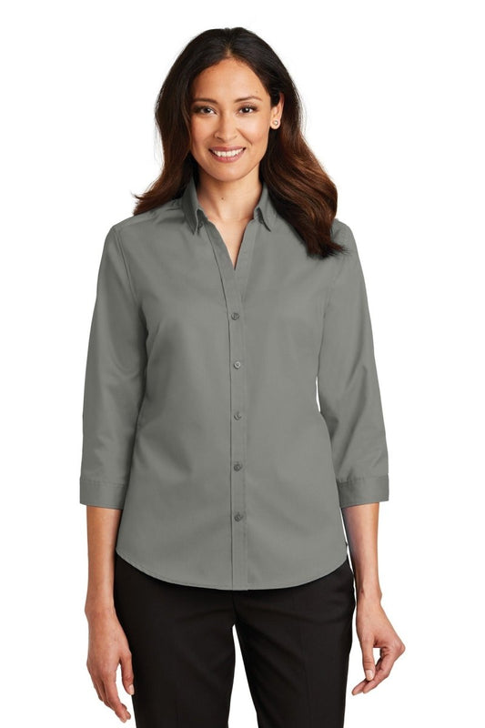 Port AuthorityÂ® Ladies 3/4-Sleeve SuperProâ„¢ Twill Shirt. L665 - uslegacypromotions