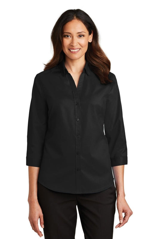 Port AuthorityÂ® Ladies 3/4-Sleeve SuperProâ„¢ Twill Shirt. L665 - uslegacypromotions