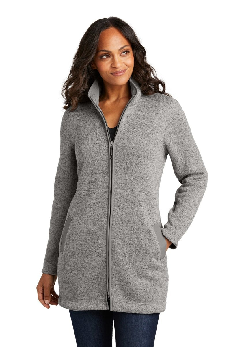 Port AuthorityÂ® Ladies Arc Sweater Fleece Long Jacket L425 - uslegacypromotions