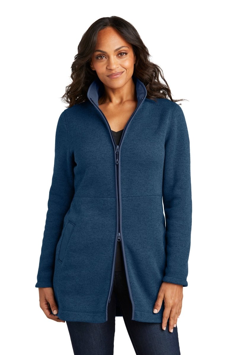 Port AuthorityÂ® Ladies Arc Sweater Fleece Long Jacket L425 - uslegacypromotions