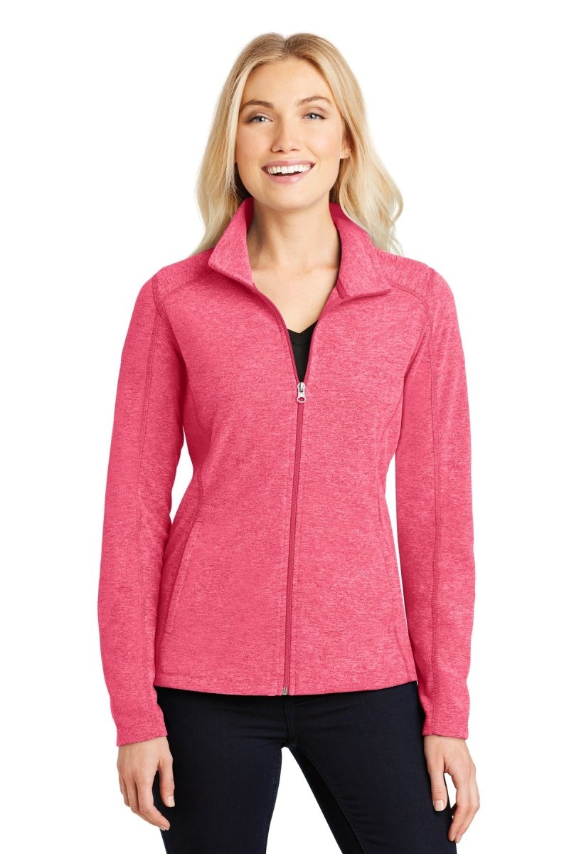 Port AuthorityÂ® Ladies Heather Microfleece Full-Zip Jacket. L235 - uslegacypromotions