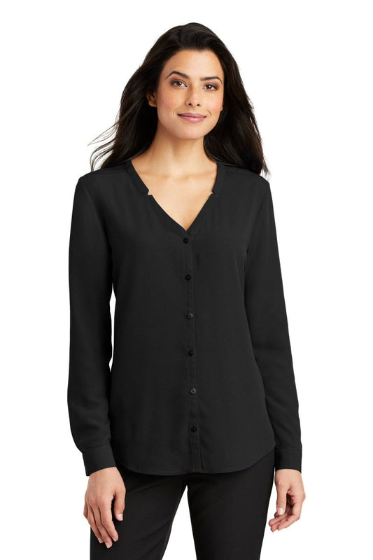 Port AuthorityÂ® Ladies Long Sleeve Button-Front Blouse. LW700 - uslegacypromotions