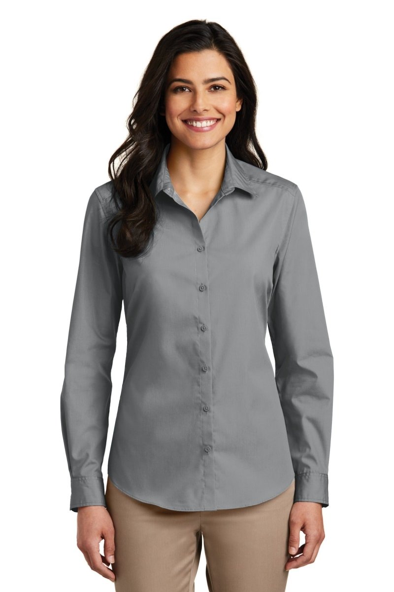 Port AuthorityÂ® Ladies Long Sleeve Carefree Poplin Shirt. LW100 - uslegacypromotions