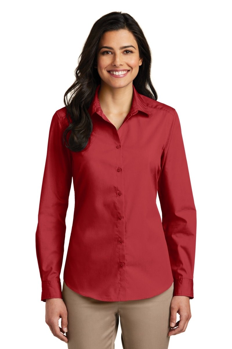 Port AuthorityÂ® Ladies Long Sleeve Carefree Poplin Shirt. LW100 - uslegacypromotions