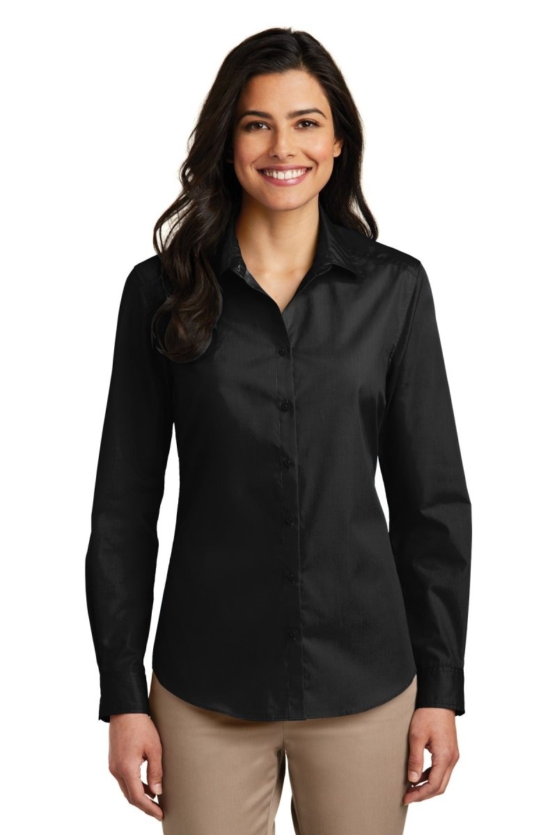 Port AuthorityÂ® Ladies Long Sleeve Carefree Poplin Shirt. LW100 - uslegacypromotions