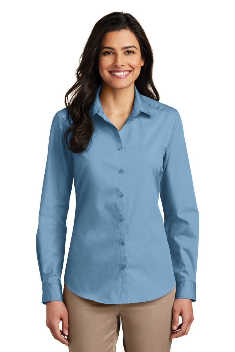 Port AuthorityÂ® Ladies Long Sleeve Carefree Poplin Shirt. LW100 - uslegacypromotions