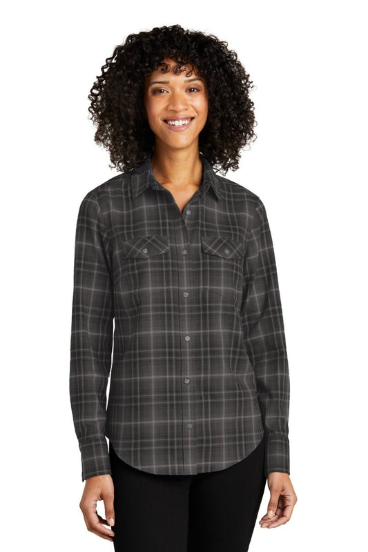Port AuthorityÂ® Ladies Long Sleeve Ombre Plaid Shirt LW672 - uslegacypromotions