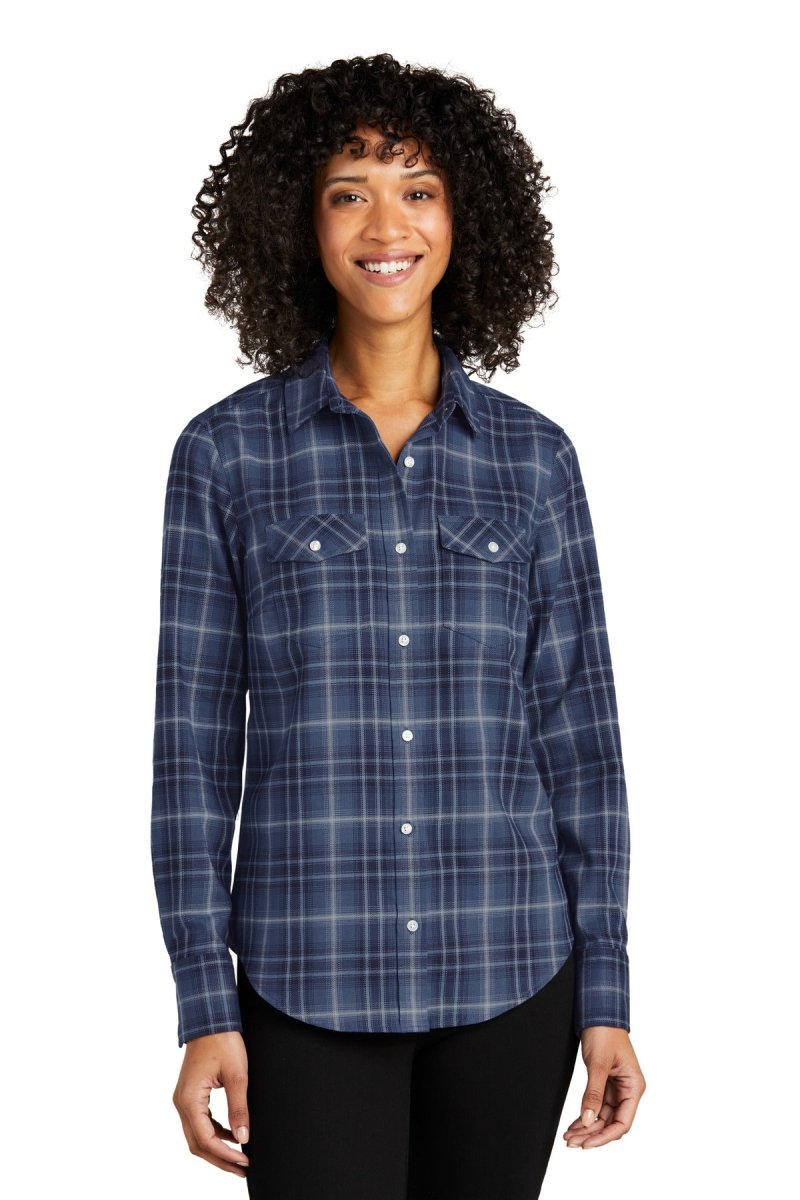 Port AuthorityÂ® Ladies Long Sleeve Ombre Plaid Shirt LW672 - uslegacypromotions