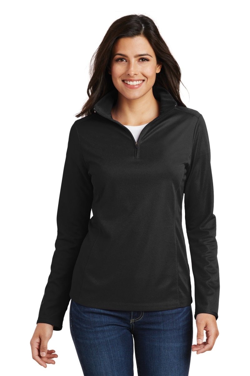 Port AuthorityÂ® Ladies Pinpoint Mesh 1/2-Zip . L806 - uslegacypromotions