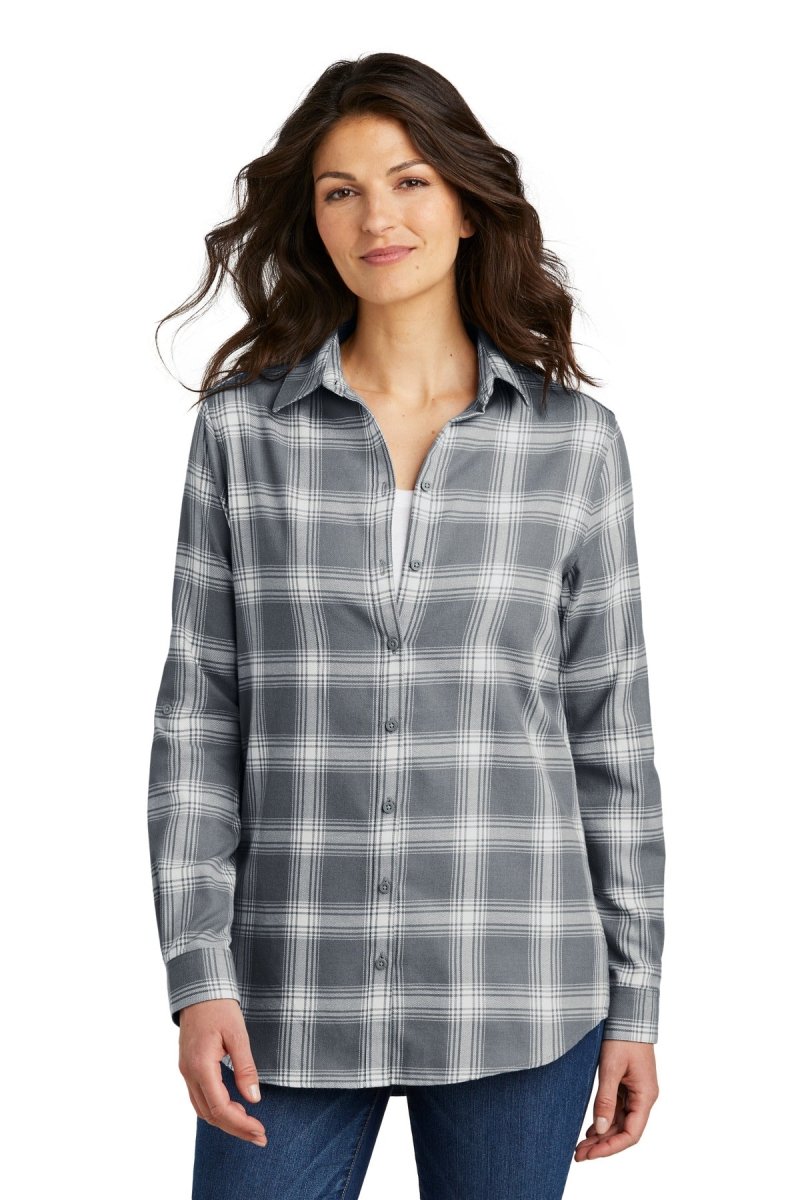 Port AuthorityÂ® Ladies Plaid Flannel Tunic . LW668 - uslegacypromotions