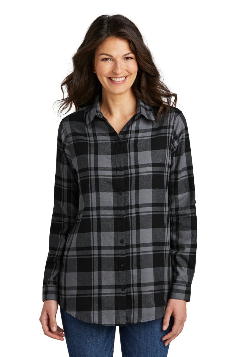 Port AuthorityÂ® Ladies Plaid Flannel Tunic . LW668 - uslegacypromotions