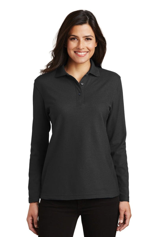 Port AuthorityÂ® Ladies Silk Touchâ„¢ Long Sleeve Polo. L500LS - uslegacypromotions