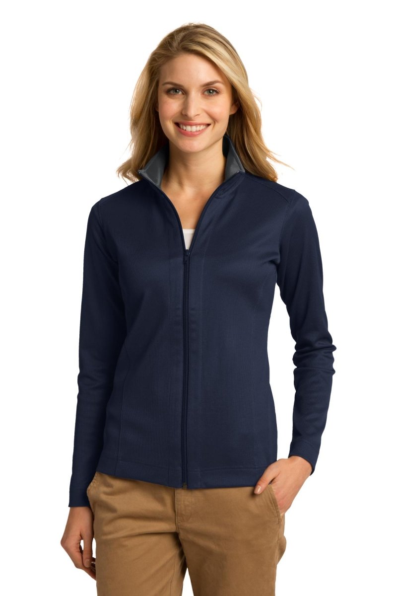 Port AuthorityÂ® Ladies Vertical Texture Full-Zip Jacket. L805 - uslegacypromotions