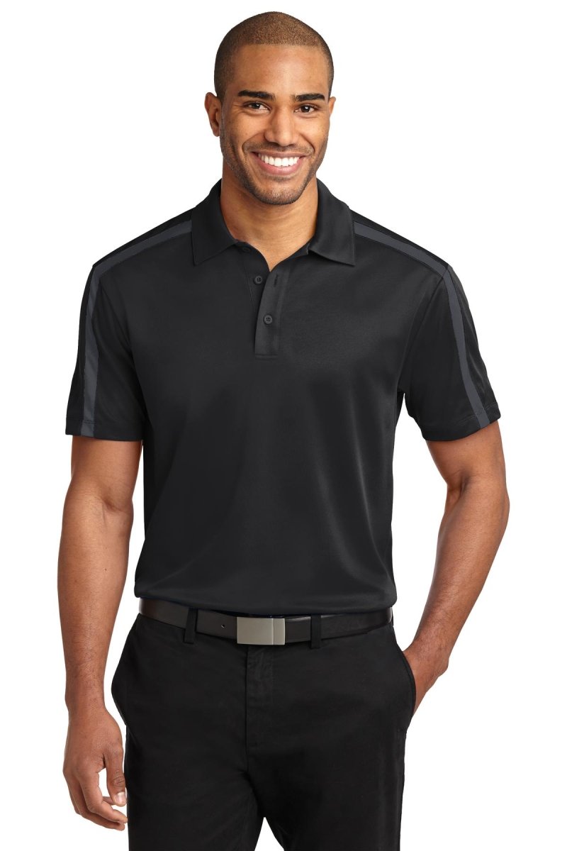 Port AuthorityÂ® Silk Touchâ„¢ Performance Colorblock Stripe Polo. K547 - uslegacypromotions