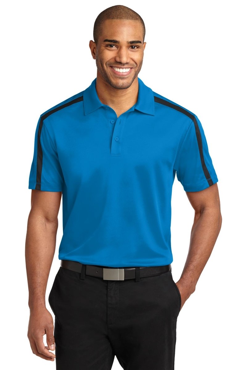 Port AuthorityÂ® Silk Touchâ„¢ Performance Colorblock Stripe Polo. K547 - uslegacypromotions