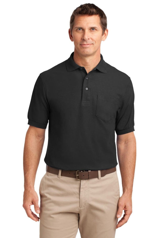 Port AuthorityÂ® Silk Touchâ„¢ Polo with Pocket. K500P - uslegacypromotions