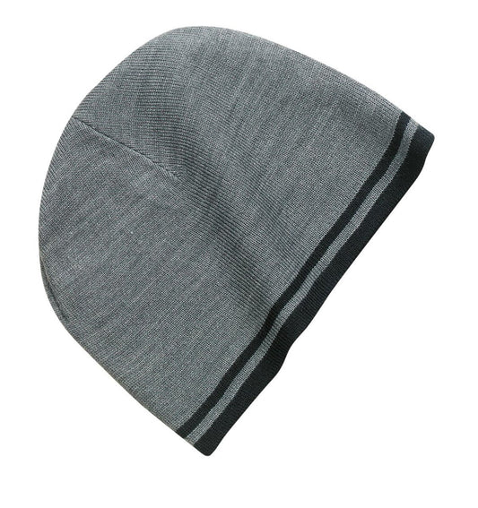 Port & CompanyÂ® Fine Knit Skull Cap with Stripes. CP93 - uslegacypromotions