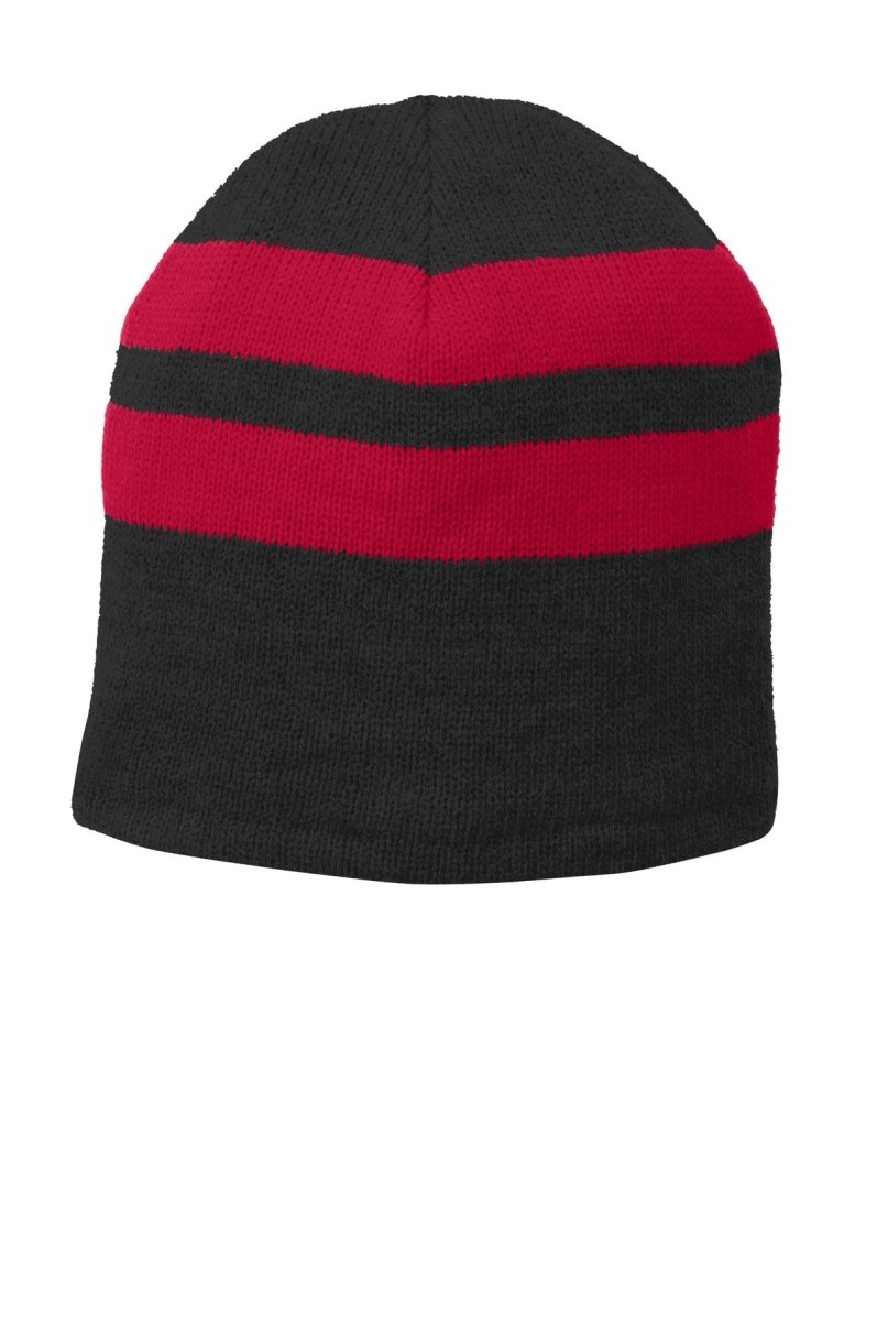 Port & CompanyÂ® Fleece-Lined Striped Beanie Cap. C922 - uslegacypromotions