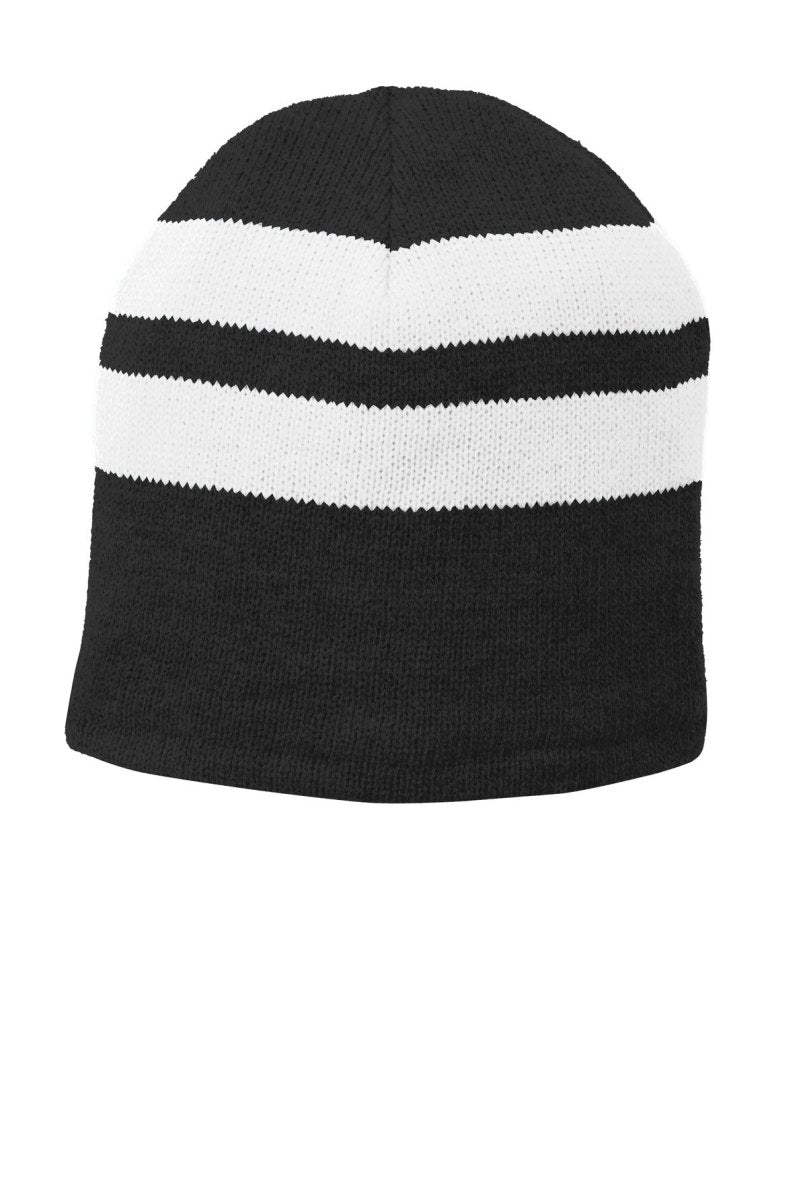 Port & CompanyÂ® Fleece-Lined Striped Beanie Cap. C922 - uslegacypromotions