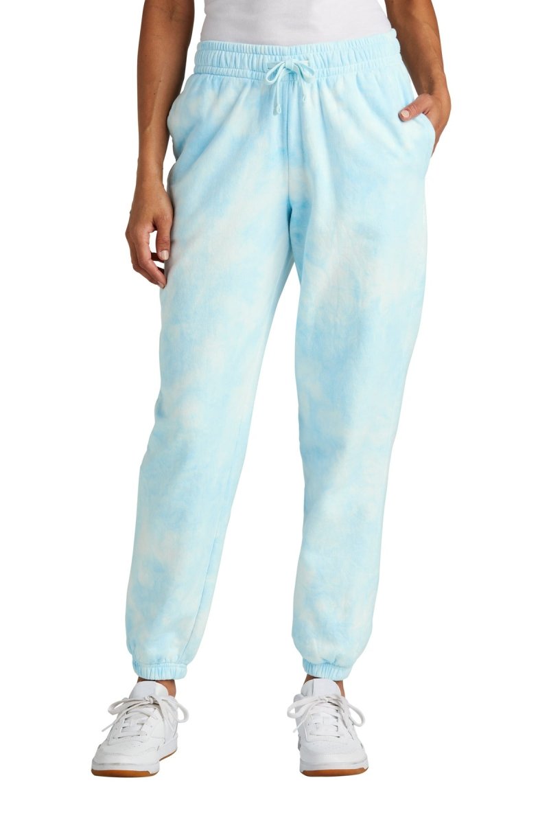 Port & CompanyÂ® Ladies Beach WashÂ® Cloud Tie-Dye Sweatpant LPC140P - uslegacypromotions