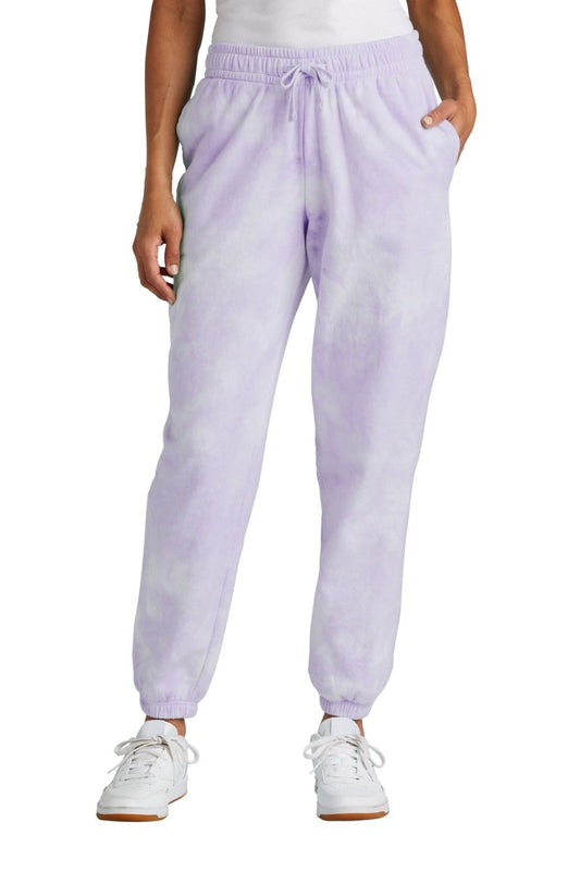 Port & CompanyÂ® Ladies Beach WashÂ® Cloud Tie-Dye Sweatpant LPC140P - uslegacypromotions