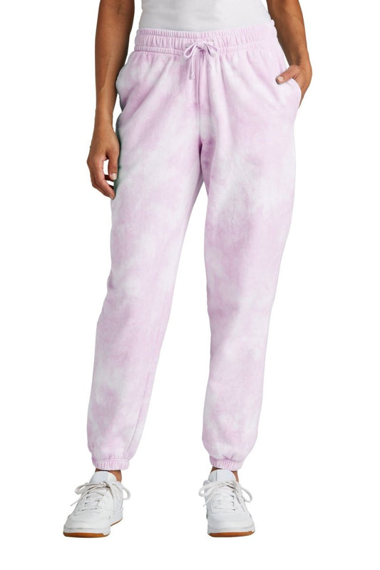 Port & CompanyÂ® Ladies Beach WashÂ® Cloud Tie-Dye Sweatpant LPC140P - uslegacypromotions