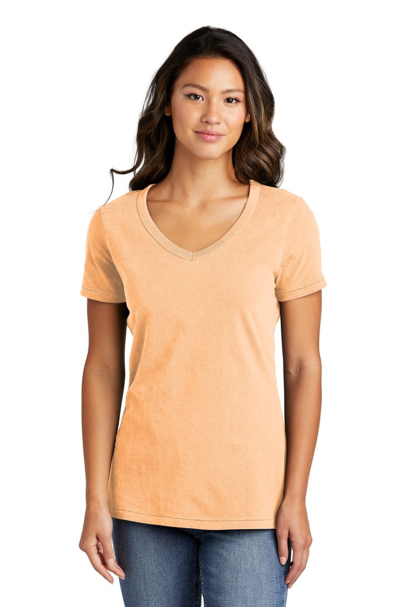 Port & CompanyÂ® Ladies Beach WashÂ® Garment-Dyed V-Neck Tee LPC099V - uslegacypromotions