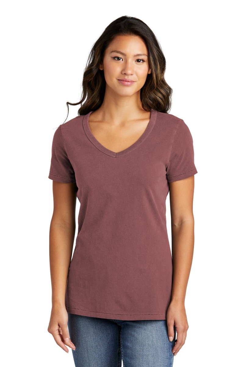 Port & CompanyÂ® Ladies Beach WashÂ® Garment-Dyed V-Neck Tee LPC099V - uslegacypromotions