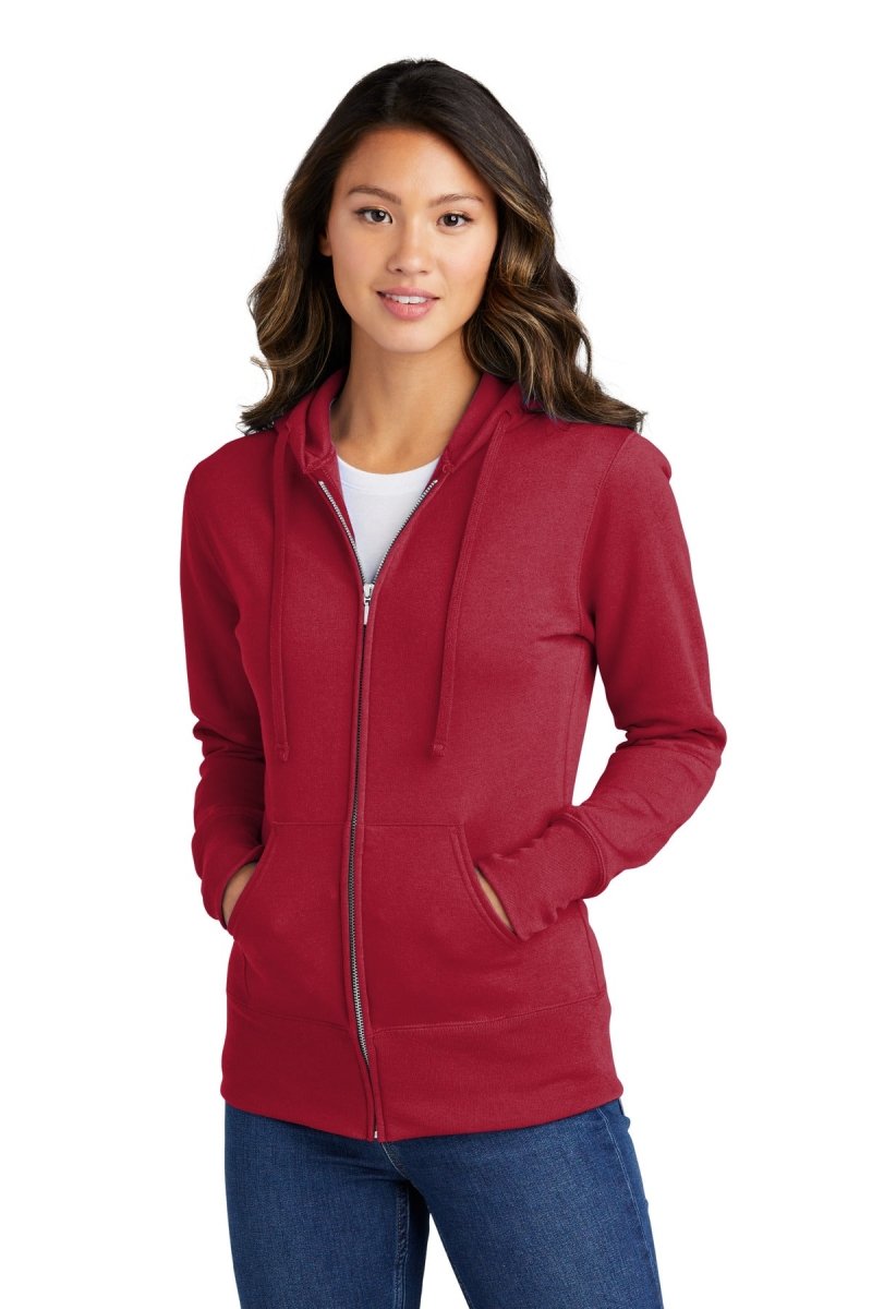 Port & CompanyÂ® Ladies Core Fleece Full-Zip Hooded Sweatshirt. LPC78ZH - uslegacypromotions