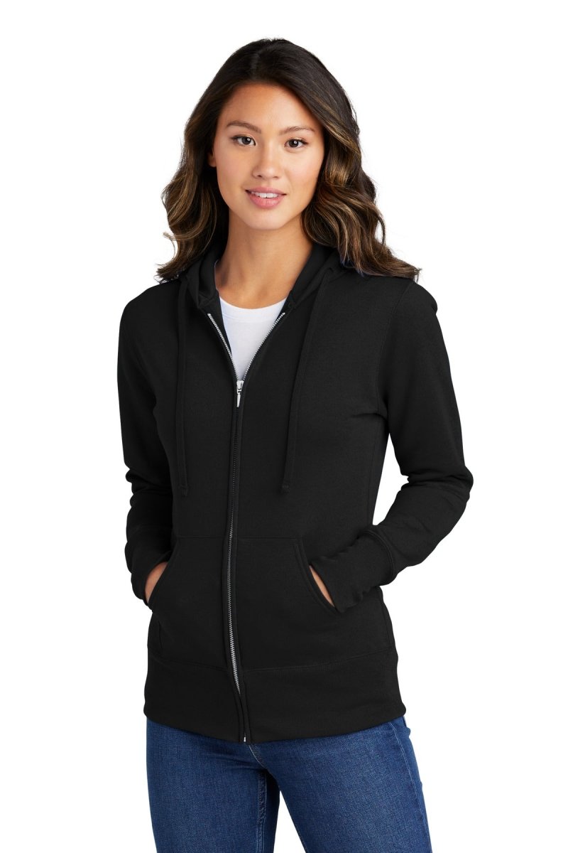 Port & CompanyÂ® Ladies Core Fleece Full-Zip Hooded Sweatshirt. LPC78ZH - uslegacypromotions